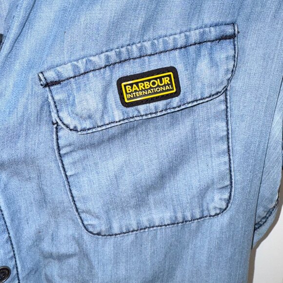 Barbour Short Sleeve Button Down Size 8 - Picture 3 of 4